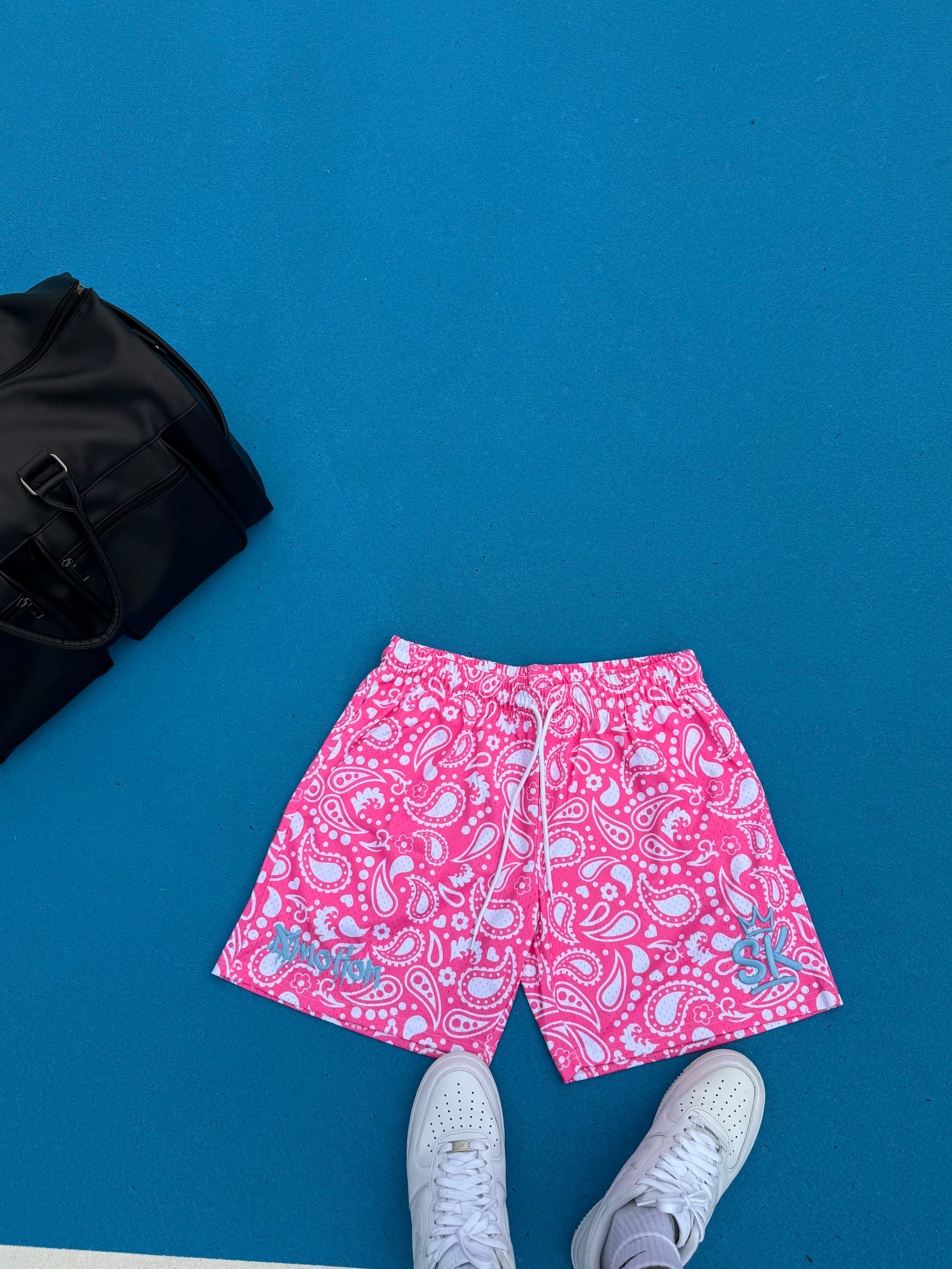 PINK BANDO SHORTS